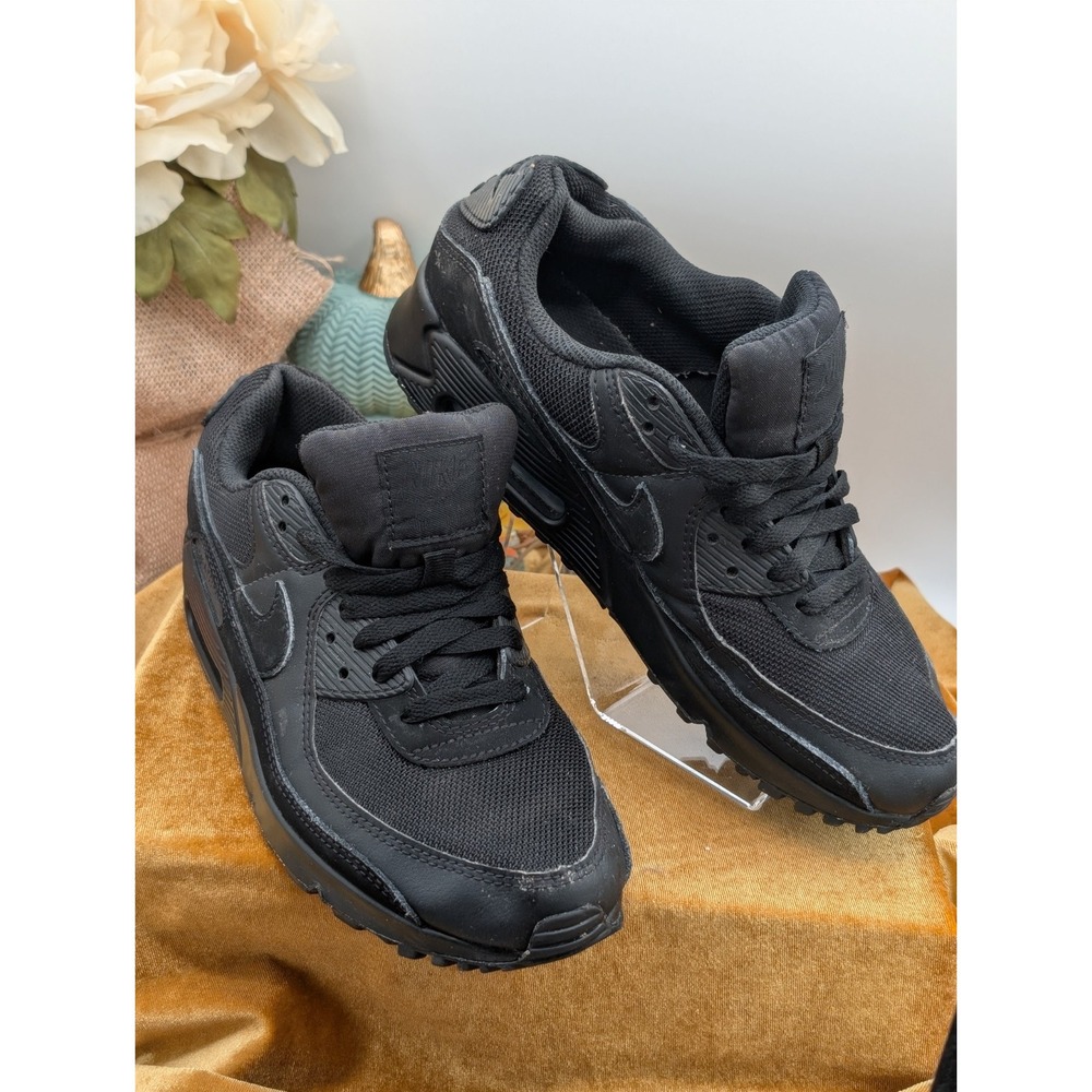 Stealth Triple Black Air Max 90 Classic Low Top Streetwear Runners Sneakers 8.5